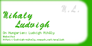 mihaly ludvigh business card
